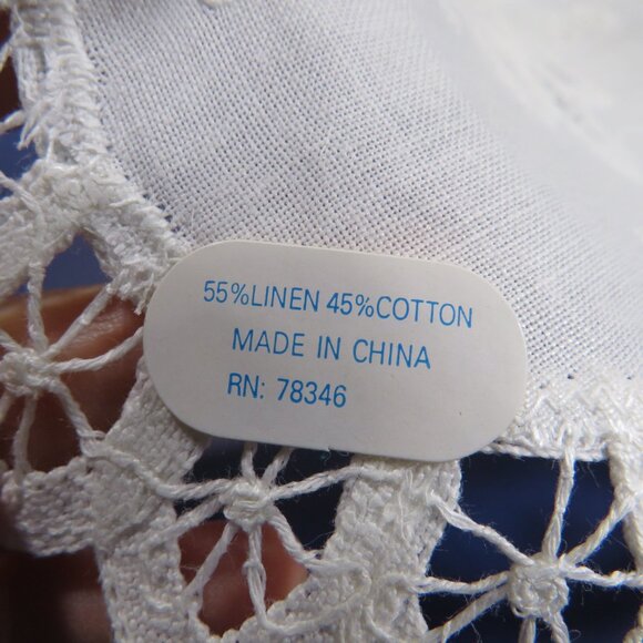 Love Embroidered Battenberg Lace Heart Dresser, Table, Wedding, Valentines - Picture 5 of 9